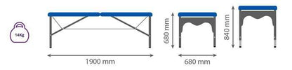 Folding painted Aluminum Massage Table. 5ES-1430