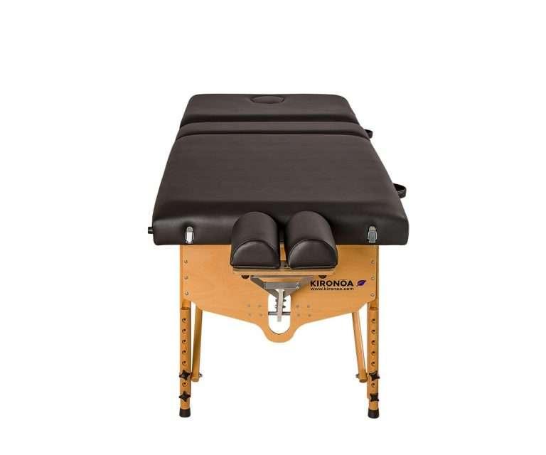 Portable wooden massage table with articulated head and backrest. 5ES-240