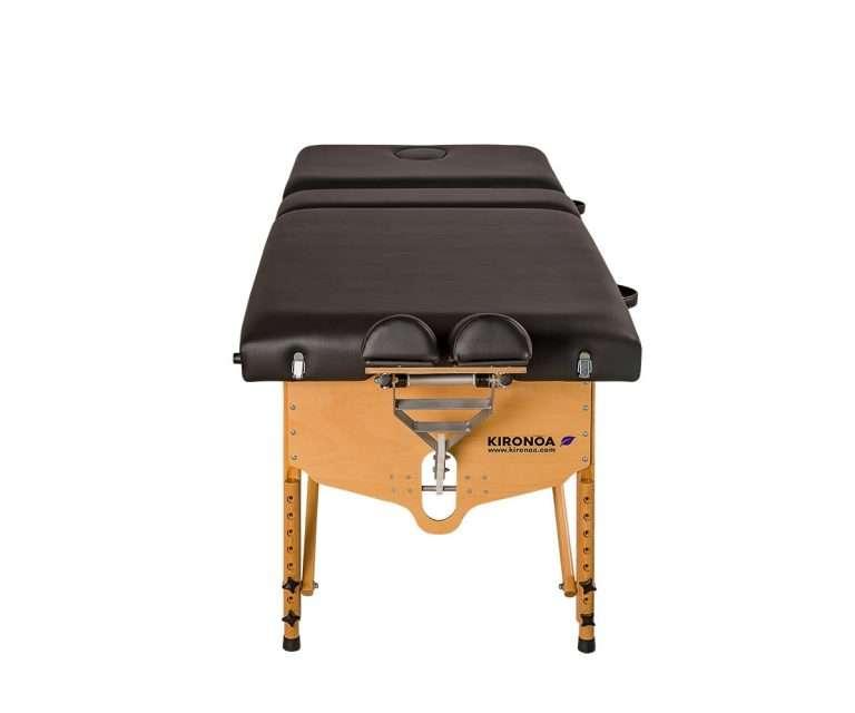 Portable wooden massage table with articulated head and backrest. 5ES-240