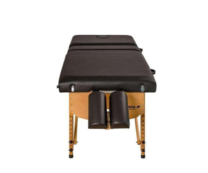 Portable wooden massage table with articulated head and backrest. 5ES-240